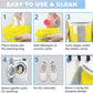Shoe Washing Machine Bag – 360° Deep Clean Sneaker Laundry Bag with Cleaning Fibers and Zipper, Reusable Shoe Bag for Washing Machine, 2 Pack