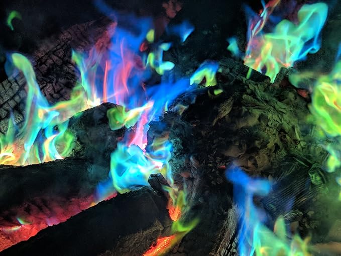 Mystical Fire Color Changing Packets Fire Pits Campfire Long-Lasting Enchanted Multi-Color Magical Family Fun for Indoor Fireplace or Outdoor Use 25 Gram 12 Pack