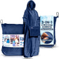 3-in-1 Travel Blanket Airplane – Compact with Bag & Pillow Combo Set, Navy Blue Ultra-Soft Fleece | Packable Blanket Compact | Hidden Pocket | Trolley Sleeve | Carabiner | Travel Essentials