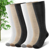 SONORAN Bamboo Viscose Compression Socks for Women & Men (6 Pairs) 20-30 mmHg Knee High Support for Nurses Travel Pregnant