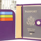 ZOPPEN Passport Holder Women, Passport Cover Travel Wallet Rfid Blocking Passport Wallet Cover Case Travel Essentials Document Organizer, Lilac Purple