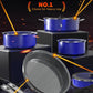Pro DUXANO 12PC Hybrid 3-Ply Stainless Steel Skillet&Nonstick Pots and Pans Set, High Heat Sear&Fry, 2-Layer Ceramic Induction Cookware, 9H Scratch-Resistant&Anti-Warp,PFAS Free,All Cooktop/Dishwasher