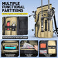 PLUSINNO Fishing Backpack with Rod Holders Tackle Box, 42L Large Water-resistant Fishing Tackle Bag Store Fishing Gear