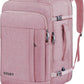 Carry On Backpack, 55L Extra Large Travel Backpack for Men & Women, Expandable Big Capacity For Airplanes, Travel Gifts for Men Women, Fits 18.4 Inch Laptop, Luggage Suitcase Daypack Bag, Pink