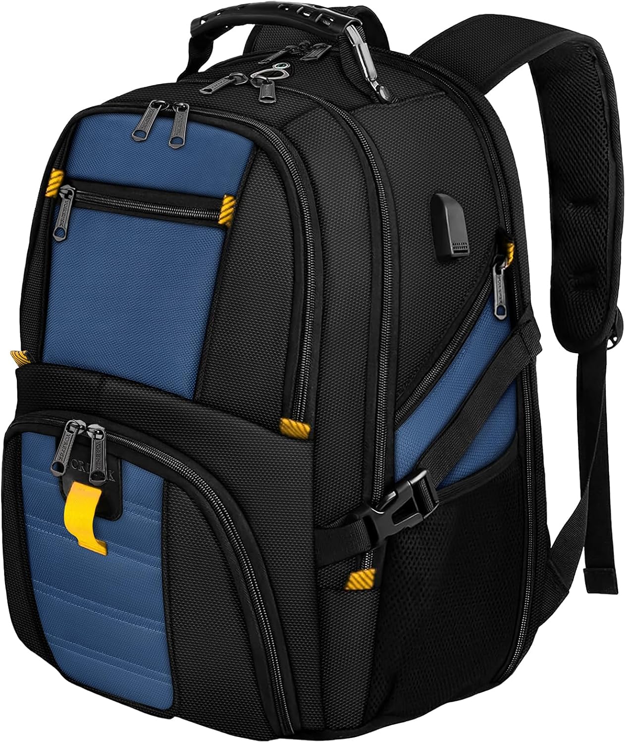 YOREPEK 18.4 Laptop Backpack, Large Backpacks with USB Charger Port, TSA Friendly Flight Approved Weekend Carry on Backpack with Luggage Strap for Men and Women, Roy Blue - Roamly