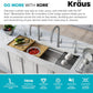 KRAUS Kore 57-inch Undermount Workstation 16 Gauge Single Bowl Stainless Steel Kitchen Sink with 10 Accessories, KWU210-57