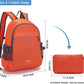 YZAOLL Small Lightweight Packable Hiking Backpack, 20L Hiking Backpack Day Pack for Women Men Travel Camping Vacation,Orange