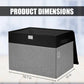 Large 17" 42 Quarts Collapsible Stackable Storage Bins with Lids [3-Pack] Foldable Fabric Linen Storage Boxes Cube, Closet Organizer Baskets with Label for Home (16.7 x 12 x 12", Black & Gray)