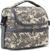 FlowFly Kids Double Decker Cooler Insulated Lunch Bag Large Tote for Boys, Girls, Men, Women, With Adjustable Strap, Digital Camo