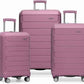 Traveler's Choice Pagosa Hardshell Expandable Luggage with Spinner Wheels, Mauve, 3-Piece Set (22/26/30)