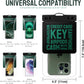 Universal Waterproof Phone Pouch [Double Space] IPX8 Dry Bag with Lanyard for iPhone 16 15 14 13 12 Pro Max XS XR X Galaxy S25 S24 S23 Ultra, Fit All Phones Up to 8'', Black/Green