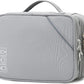 Lanola Travel Cable Organizer Bag, Electronic Accessories Case Portable Double Layer Cable Storage Bag for Cord,phone,Charger, Flash Drive,SD Card,Phone,Power Bank,Personal Items - Grey