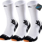 Men's Compression Running Socks: Coolmax Athletic Crew Socks Moisture Wicking Anti-Blister Cushion for Hiking 3 Pairs