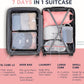 Large Packing Cube Set with See Through Mesh- Compression Packing Cubes Travel Organizers by TRIPPED Travel Gear (Dusty Rose)