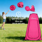 Wolfwise Pop Up Shower Tent for Camping, Portable Instant Changing Tent with Ventilation Window & Carry Bag, Privacy Bathroom Toilet for Beach & Outdoor, Width 47 ", Height 75 ", Rose Red