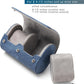 Longjet Watch Roll Travel Case for Men Portable Watches Organizer Box with Removable Velvet Pillow Holder (2 Slot Denim Blue)