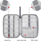 SELLYFELLY Travel Electronics Organizer Portable Cable Organizer Bag for Storage Electronic Accessories Case for Cord,Phone,Charger,Flash Drive (Gray)