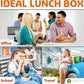 Everusely - Bento Box - Orange, 27oz / 0.8 L - Stainless Steel Lunch Box with Leakproof Condiment Container - 3 Compartment Snack Organizer for On the Go Meals - Freezer & Dishwasher Safe