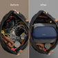 tomtoc Electronic Organizer Travel Case, Water Resistant Dual Compartment Tech Pouch Cable Organization Storage Bag for Charger, Cord, Phone, Hard Drive, Power Bank, Accessories Travel Essentials - Roamly