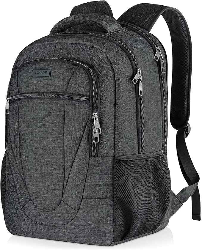 BIKROD Travel Laptop Backpack, 17 Inch Extra Large School Backpacks for Teen Boys and Girls, Black Water Resistant Women Back Pack, Business Men Sturdy Computer Bag