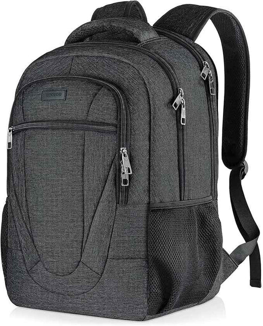 BIKROD Travel Laptop Backpack for Men and Women, Backpacks for School Teen Boys, Business Anti Theft Slim Sturdy Back Pack Adult Computer Bag Gift 15.6 IN Laptop, Black