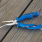 CUDA 8.5" Bent Needle Nose Pliers | Durable Steel Titanium Bonded Fishing Wire, Mono & Fluorocarbon Cutter with Non-slip Cuda Grips | For Saltwater & Freshwater Use