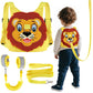 Toddlers Leash + Anti Lost Wrist Link Child Kids Safety Harness Kids Walking Wristband Assistant Strap Belt for Boys Pink Christmas Gift (Yellow)