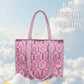 Cotton Quilted Tote Bag for Women – Large Beach & Travel Tote with Zipper, Reusable Grocery Bag