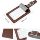 Travelambo Luggage Tags for Suitcases PU Leather Travel Tags Bag Tags Privacy Protection Travel Essentials