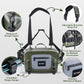 Goture Waterproof Fishing Waist Pack,IPX8 840D TPU Large Tackle Bag with Rod Holder,Airtight Zipper Closure,Fly Fishing Bag with Adjustable Waist Strap,Sling Fanny Pack with Lanyard,Forceps,Nipper