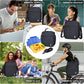 NOL Nylon Waterproof Kids Lunch Bag, Insulated Lunch Bag, Lunch box Cooler, Reusable, Zip Closure with Buckle Handle Holds Lunch Box, Snacks & Water Bottle for School Work,Black