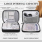 FYY Electronic Organizer, Extra Large Travel Cable Organizer Bag Pouch Portable Waterproof Double Layers All-in-One Storage Bag for iPad, Cable, Power Bank, Laptop Charger for Office/Home, Black