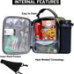 MIER Expandable Lunch Bag Insulated Lunch Box for Men to Work Travel Portable Lunchbox Bags with Shoulder Strap and Water Bottle Holder(Green)