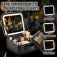Makeup Travel Train Case with Mirror LED Light 3 Adjustable Brightness Cosmetic Bag Portable Storage Adjustable Partition Waterproof Makeup Brushes Makeup Jewelry Gift for Women