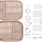 NISHEL Travel Cord Organizer Case, Tech Electronic Bag, Essentials for Charger, Cable, Phone, Hard Drive, USB, SD Card, Pink