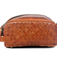 10" Premium Leather Toiletry Travel Pouch With Waterproof Lining | King-Size Handcrafted Vintage Dopp - Kit Gift for Father's Day By Aaron Leather Goods - Roamly