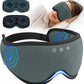 Bluetooth Sleep Mask, 2 in 1 Bamboo Cotton 3D Sleeping Headphones for Side Sleepers Sleep Mask with Timming Setting, Blackout Eye Mask for Sleeping Travel Meditation Men Women