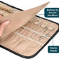 Pavilia Foldable Jewelry Organizer - Travel Roll Bag with Compartments for Earrings, Rings, Necklaces, Bracelets - Packing Accessory