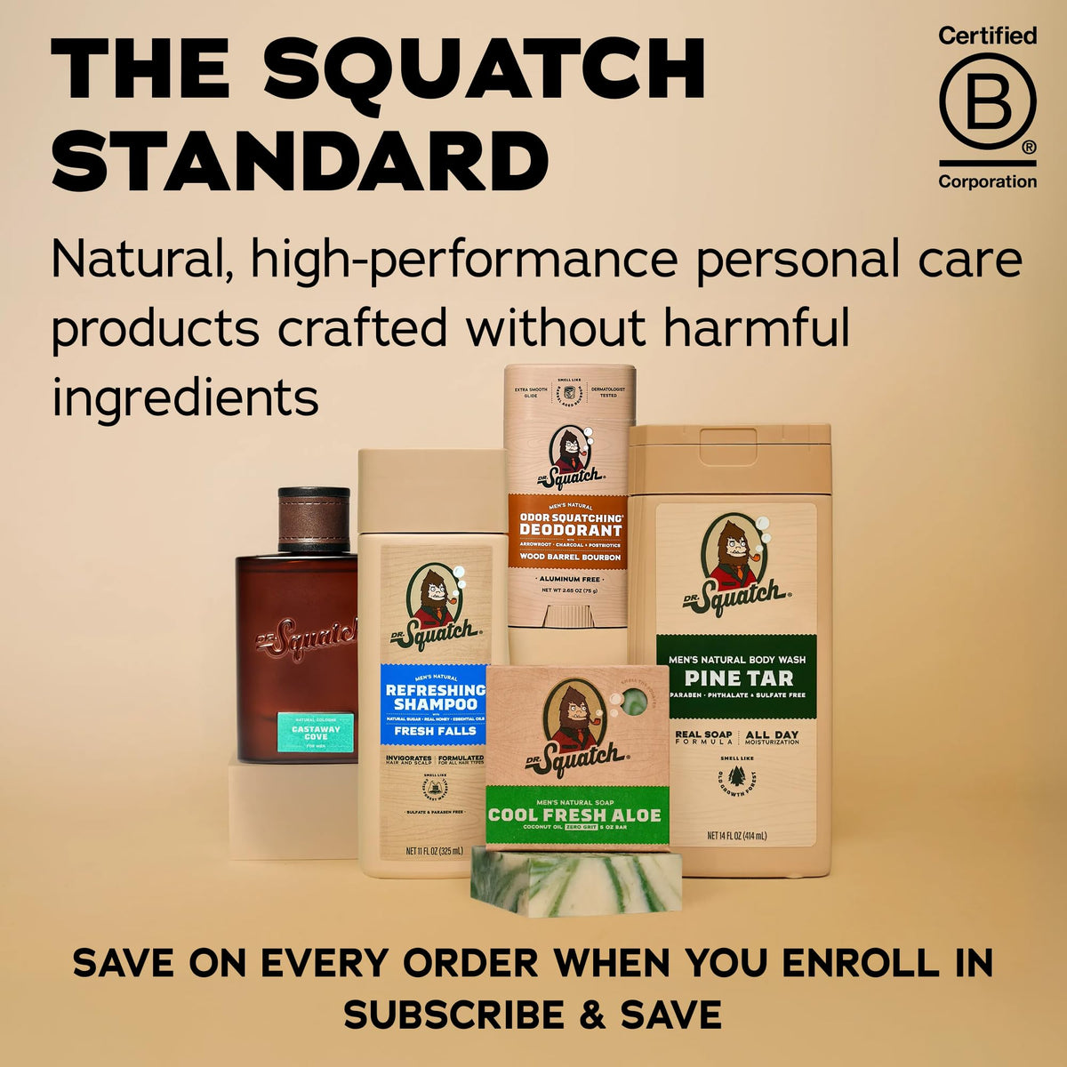 Men's Natural Shampoo and Conditioner Set (22 Fl Oz)