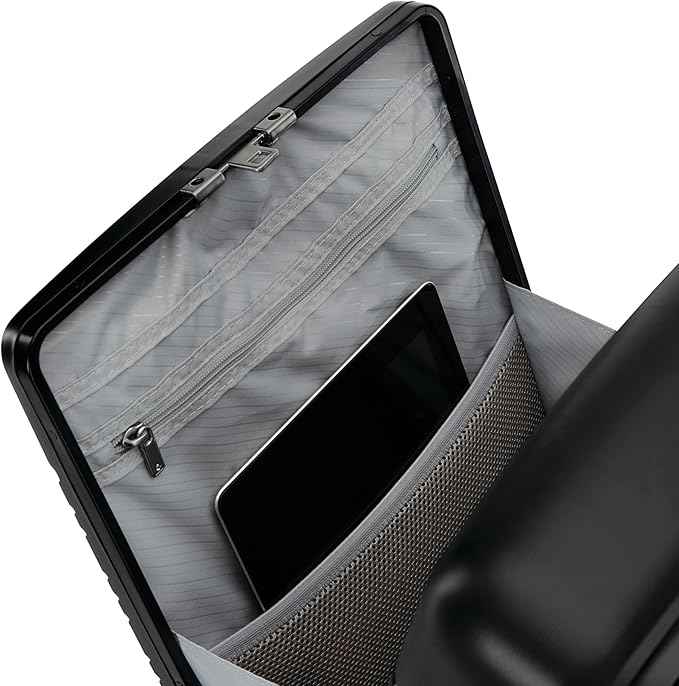 Samsonite Elevation Plus - Carry-On Hardside Luggage with QuickEntry™ Front Compartment - Scratch Resistant Polypropylene Shell, AirTag Holder, TSA Lock, Airline Approved - Triple Black