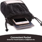 Inflatable Travel Neck Pillow: Extra-Soft, Cushion. for Airplanes, Trains, Cars, Portable Travel Accessory-with Carrying Pouch for Cell Phone and Passport Etc. (Black) (OW-103)