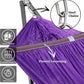 Tranquillo Universal Double Hammock with Stand Included for 2 Persons/Foldable Hammock Stand 600 lbs Capacity Portable Case - Inhouse, Outdoor, Camping, Purple