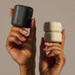 Cadence Travel Containers - Core Skincare Set - Magnetic Containers with Lids,2 Small (0.56oz) & 3 Medium (1.32oz) - Cleanser, Moisturizer, Serum, Makeup Remover & Sun Icon Labels - Petal