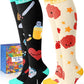 Thick Soft Cotton Compression Socks for Women Men 15-20mmHg Knee High Breathable Cotton Socks for All Day Comfort