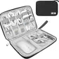 Electronics Organizer Travel Case,Electronic Accessories Storage Bag,Portable Waterproof Cable Organizer Bag,Travel Cord Organizer Bag for Small Charging Cord Storage,Cables,SD Card (Black)