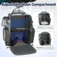 Piscifun Fishing Backpack with 2 Rod Holders & 4 Tackle Boxes, Large Tackle Storage Bag With Rain Cover for Fishing Gear