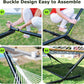 Double Hammock with Stand for Outdoor, Heavy Duty Portable Hammock with Adjustable Steel Stand for Patio, Garden, Beach, Backyard - Includes Carrying Bag,Round Gray