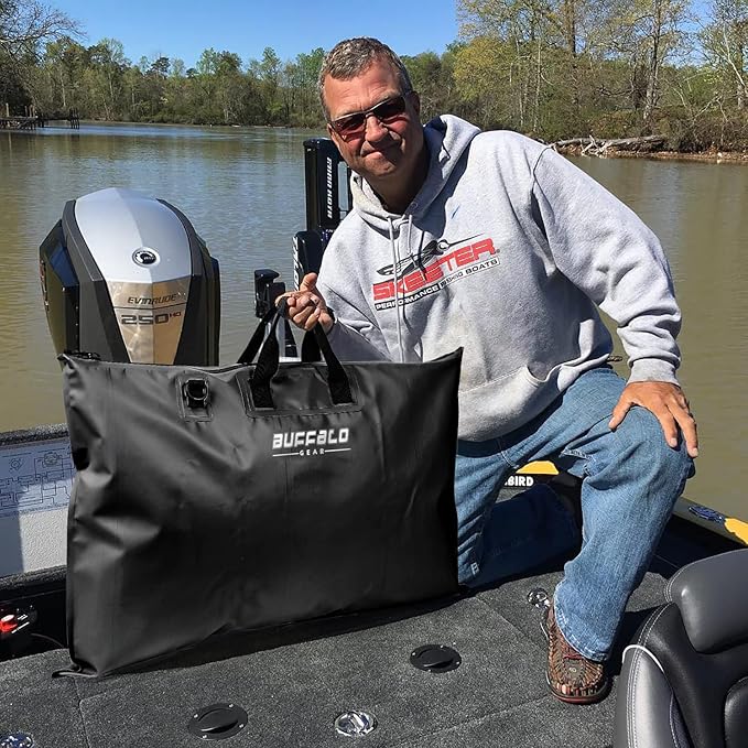 Buffalo Gear Fish Tournament Weigh in Bag for Bass Fishing, Heavy Duty Fish Bag for Caught Fish Waterproof,Leakproof,Puncture Resistant