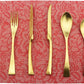 24-Piece Flatware Set,Extra Thick Heavy Duty - 18/10 Stainless Steel Cutlery Sets,High Matte Gold Finish Silverware Flatware Sets Service for 4, Use for Home,Kitchen Utensil Sets