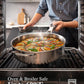 Stainless Steel Cookware Set,Tir-Ply Pots and Pans Set,10 Pcs Stainless Steel Induction Kitchen Cookware Sets,PFOA Free, Frying Pans,Saucepans,Saute Pan & Stock Pot,Compatible with All Cooktops